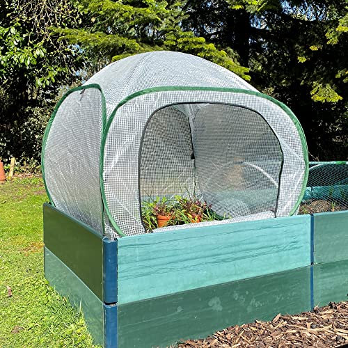 GardenSkill Pop Up Mini Greenhouse - Small Polytunnel Growhouse Cover for Tomatoes Fruit Vegetables Plants (1m x 1m x 0.75m high)