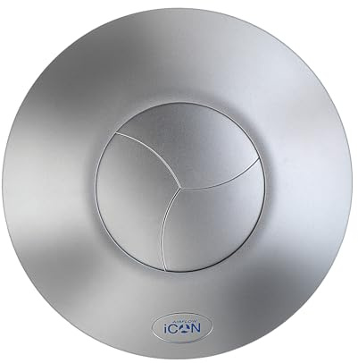 Airflow iCON 15 Fan Cover in Elegant Silver – Designer Look for Bathrooms – Fits iCON 15 Extractor Fan