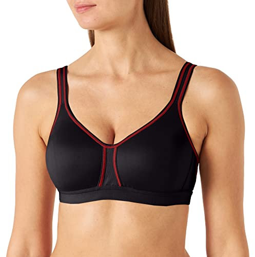 Selene, Reggiseno Donna Sportivo in Microfibra Traspirante, Senza Ferretto, con Coppe Imbottite, Collezione Nina, Colore Nero, Taglia 6B