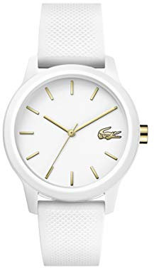 Lacoste Analog Quarzuhr für Damen Kollektion LACOSTE.12.12 Ladies mit Weisses Silikonarmband - 2001063