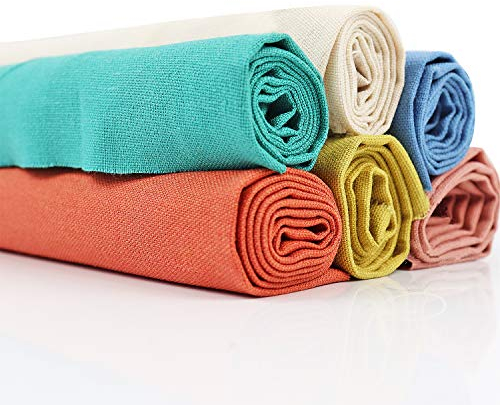 6 Stück Leinenstoff in 6 Farben, klassische Reserve-Stickerei, Aida-Stoff, Kreuzstich, Stoff für Heimwerker, Stickerei, Nadelarbeiten ... (3093,7 cm)