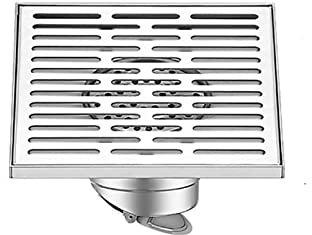 Piletta a pavimento quadrata in acciaio inox 304, piletta doccia, patio esterno misura grande 15 antiodore 15X15 sedicente