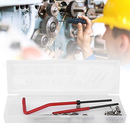 25-teiliges Gewindereparaturset, M4 mit Transparenter Kunststoffbox, M4-Helicoil-Set, Einsatzset, Gewindereparaturset für Verarbeitungsmaschinen