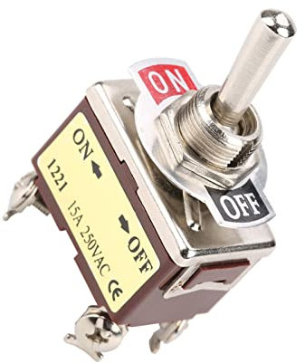 5 Piezas Encendido Apagado Interruptor de Palanca de 2 Posiciones Montaje de 4 Pines 12 Mm 15 A 250 VCA Garantía de Orgullo que Cuidamos de Cada Cliente F Limpio de Usar, Esta Es