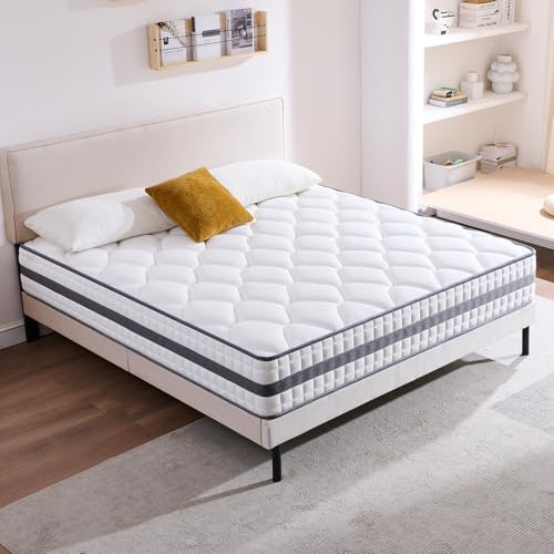 Twirest Materasso 160 x 200 x 25 cm, materasso ibrido in memory foam con molle insacchettate, durevole e delicato sulla pelle, resistente e traspirante (160 x 200 x 25 cm)