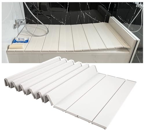 Copertura pieghevole per vasca da bagno, coperchio in polipropilene, vassoio isolante per bagno, SPA, bagno al latte, spessore 1 cm, scalabile (120 cm x 75 cm x 1 cm)