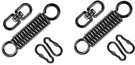 Kznifmk Muelle Oscilante para Silla Colgante, con 4 Una Presión Y Gancho Giratorio de 360, Capacidad de Carga de 250 Kg para Silla Colgante, Hamaca, Yoga, Etc.