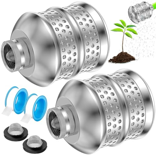 Testa di sprinkler da 2 pcs, teste di irrigazione del gorgogliatore d'acqua, ugello di alluvione del diffusore da giardino da 3/4-15 nh con nastro rolare, giardino in alluminio per il del pr