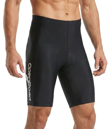 OpenRoad Men's Cycling Shorts 4D Gel Padded - Road/MTB Compression (XXL, Black)
