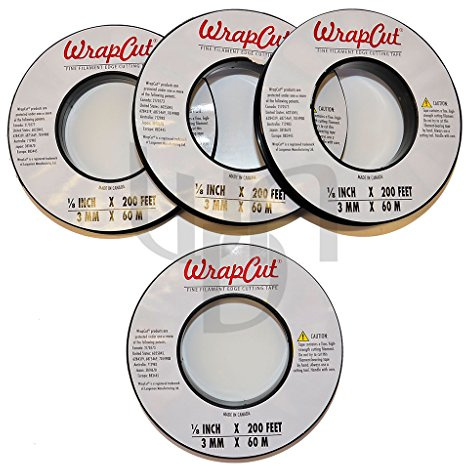 Lot de 4 rouleaux de ruban adhésif WrapCut 60 m