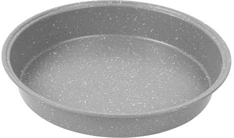 Salter BW02777G Marblestone Round Cake Tin – 24cm Non-Stick Baking Pan, Lightweight & Durable Carbon Steel, Bake Cakes, Sponges, Pies & Cheesecake, Oven Safe Up to 220°C, Easy Clean, Solid Fixed Base