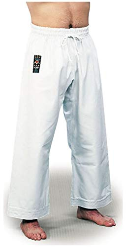 Itaki Pantalone Karate Competition - 65% Poliestere 35% Cotone - Gr. 230 mq. - Colore Bianco (3 (Altezza 160 cm))