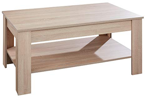 trendteam smart living - Couchtisch Wohnzimmertisch - Wohnzimmer - Universal- Aufbaumaß (BxHxT) 110 x 49 x 67 cm - Farbe Eiche Sägerau Hell - 110014745