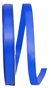 Reliant Ribbon 4950-352-03C Double Face Satin Ribbon, 5/8 Inch X 100 Yards, Electric Blue
