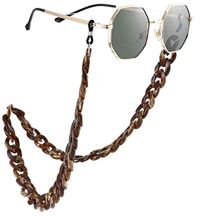Bohend Mode Chaîne de lunettes de soleil Chaîne de lunettes Femmes Acrylique Accessoires pour lunettes Pour Lunettes et lunettes de soleil(Marron