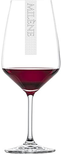 Bordeauxgläser 2er Set mit Gravur Namen | 565ml Schott Taste (Neu: Tulip) Weinglas | Spülmaschinenfest | Weinglas mit personalisierter Lasergravur | Bordeauxpokal 2 Stück