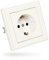 Set di prese elettriche da muro greate - Presa da muro per montaggio a incasso - Prese elettriche da muro interno 250V AC, 16A, IP20 incl. telaio, inserto da incasso e coperchio - Presa incasso bianca