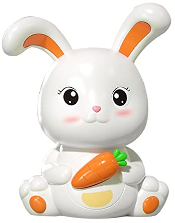 astound Linda hucha | Hucha de ahorro de conejo con llave de zanahoria - Moneda de dibujos animados Caja de ahorros Conejo Muñeca Pascua Año Nuevo Regalo para niños y adultos