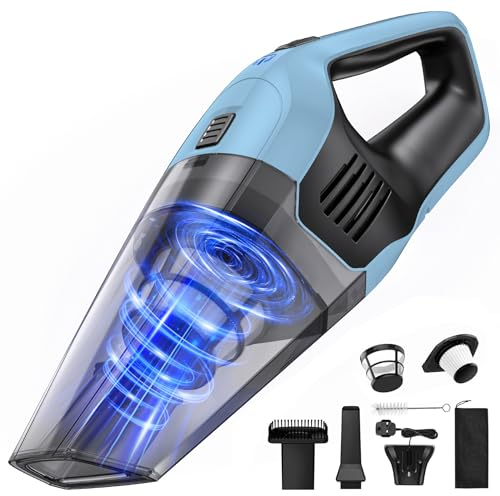 Handheld Vacuum Cleaner, Powerful Suction Portable Lightweight Hand Held Vacum Cordless with 25-30Mins Long Runtime Rechargeable Battery Quick Charge for Home Car Carpet Stairs Pet Hair Cleaning