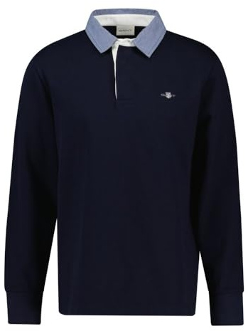 GANT REG Chambray Heavy Rugger, Kvällsblå, S
