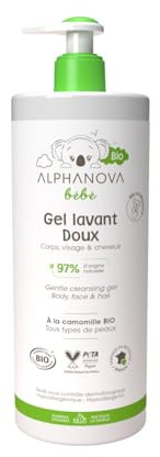 Gel lavant doux à la camomille bio Alphanova bébé - 1 litre