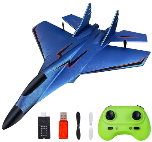 SGZIOO Avion Teledirigido, 2.4Ghz Avion RC, con Luz LED, 2 CH Aviones Teledirigidos para Principiantes, Niños y Adultos, con Carga USB, Fabricado en Espuma EPP