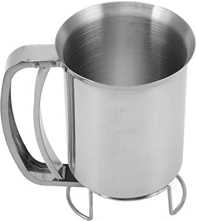 Ejoyous Dispensador de Masa, Vertedor de Panqueques, Dispensador de Masa de Acero Inoxidable, Porcionador Teig con Apretable para Panqueques, Muffins, Gofres, Galletas