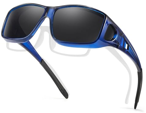 TJUTR Polarised Fit Over Glasses Sunglasses Wrap Around for Men Women
