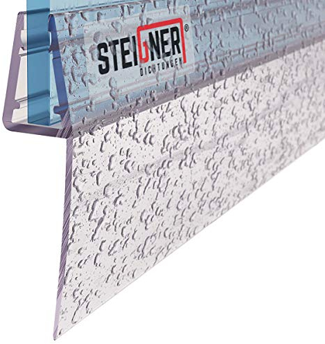 STEIGNER Duschdichtung, 180cm, Glasstärke 6/7/ 8 mm, Gerade PVC Ersatzdichtung für Dusche, UK05