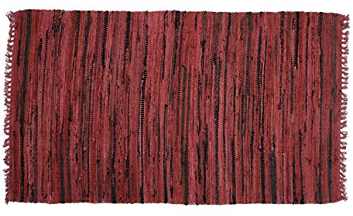 India Overseas Traders Sturbridge Country Rag Rug in Red 30 x 50