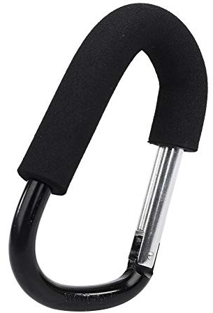 Ganci per passeggino, carrozzina, carrozzina, carrozzina, gancio per passeggino, passeggino, borsa della spesa, clip per passeggino e accessori per pannolini (14 x 8 cm)