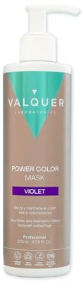 VALQUER Power Color Violeta Mascarilla Capilar | Potenciador de Color para Cabello Teñido o Natural | Coloración Temporal con Ingredientes Naturales Sin Sulfatos | Vegano | 275 ml