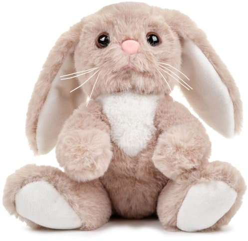 Bearington Lil' Boomer Easter Bunny Stuffed Animal - 6 Premium Soft Plush Easter Stuffed Animals for Everyday Cuddles and Playtime - Adorable Bunny Rabbit Plush Gift for Babies, Toddlers, and Kids