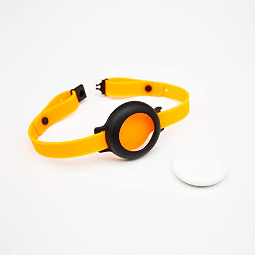 LucyBalu® Nemo AirTag-halsband i silikon för katt I Neonorange | Lätt halsband med självöppnande säkerhetslås, vattenavvisande, allergivänlig
