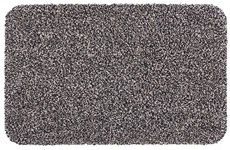 Schmutzfangmatte innen waschbar 40x60 cm – Sauberlaufmatte anthrazit 100% Baumwolle Türmatte - Entra SAUGSTARK - rutschfeste Fußmatte pflegeleicht