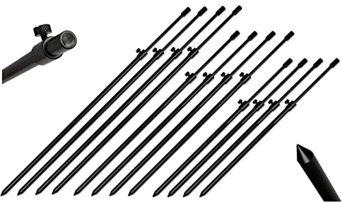4er Set Rutenhalter Bankstick Alu 70-140cm schwarz