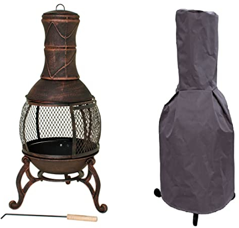 Terrassenofen Gusseisen Abdeckhaube Gartenofen Terrassenkamin Gartenkamin Kamin