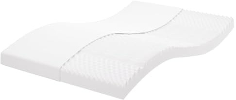 vidaXL Schaumstoffmatratze, Matratze Pflegeleicht, Wellness Kaltschaummatratze Rollmatratze, Schaumstoff Bettmatratze, Weiß 140x200cm 7-Zonen Härtegrad 20 ILD