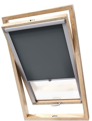 Stylo Verdunkelungsrollo für Dachfenster – für FAKRO-Fenster - 100% Verdunkelung - Aluminium für FAKRO-Fenster – Thermoisolierung – Mechanismus – Sonnenschutz FAKRO 78/140 Graphit