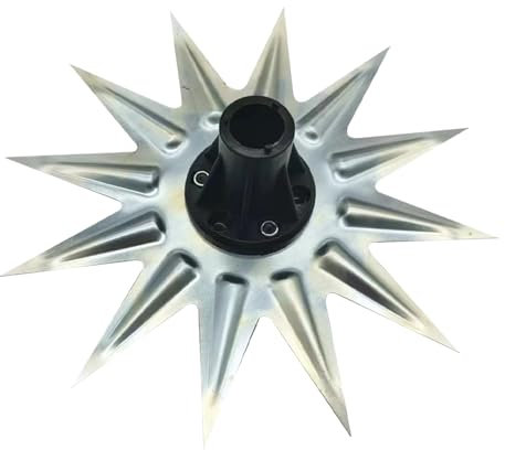 Gabasinover, Cuchillo aireador para aireador de estaca de empuje, aireador de césped rodante resistente, aireador de césped con estaca giratoria, apto para aireación de césped, granja, jardín y patio