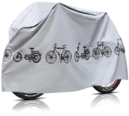 Fahrradabdeckung Wasserdicht, Verdickte Version Fahrrad Abdeckplane, 200x110cm Fahrradgarage Fahrrad Abdeckung für Mountain Bike/Road Bike/E-bike