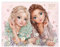 Depesche 13614 TOPModel Summer Feeling - Schreibwaren Box in Rosa, mit Model Motiv und Blumen Muster, inkl. Papier, Bleistiften, Radiergummi, Lineal uvm.