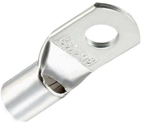 TOP-VIGOR 5Pcs 2/0 AWG Copper Wire Lug SC70-10, Crimp Ring Terminals Cable Lugs Bolt Hole, Battery Cable Ends Eyelets Connectors for Car Boat Auto Electrical Use