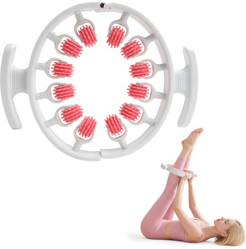 Cellulitmassageapparat, massageapparat med handtag, manuell anti-cellulitmassageapparat med avtagbara massagehuvuden, fasciarrulle ben massageapparat för lår anti-celuit, kroppformning