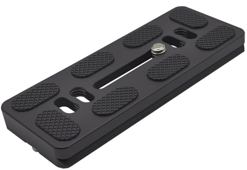 PU-100 100mm Quick Release Plate, Universal Camera QR Plate with D-Ring Screw for DSLR Camera Tripod Ballhead, Quick Shoe Plates Compatible with Arca Swiss Standard Clamp