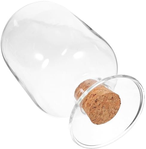 PACKOVE Frasco de Vidrio Transparente para Cerillas Tapa de Corcho, Tarro de Almacenamiento de 500 Ml para Hogar y Decoración, Contenedor Pequeño Confiable para Suministros de Fósforos