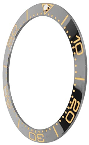 OVAQUIXI Reemplazo de Inserto de Bisel de Reloj de Cerámica, Accesorio de Anillo de Bisel Duradero y Elegante para Relojeros, Tamaño de 38 Mm, Ideal para el Hogar y Talleres de Reparación