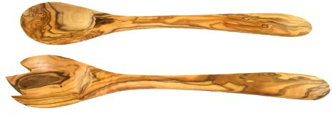 D.O.M. Die Olivenholz-Manufaktur D.O.M. – Posate da Insalata in Legno D' Ulivo 36 cm