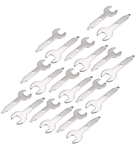 uxcell Electrical Grinder Wrench, 9.5mm Single Open End Wrench Spanner 20pcs