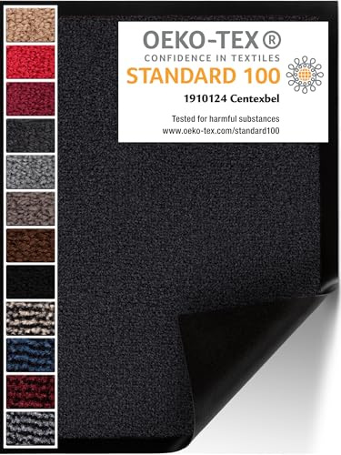 Carpet Diem Zerbino 90 x 150 cm - Tappeto ingresso antisporco - Interno ed Zerbino da Esterno, Tappetino antiscivolo per Porta, Tappeto antisporco per Porta d Ingresso - antracite